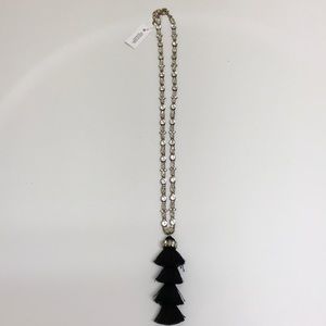 Bauble Bar Black Tassel Necklace